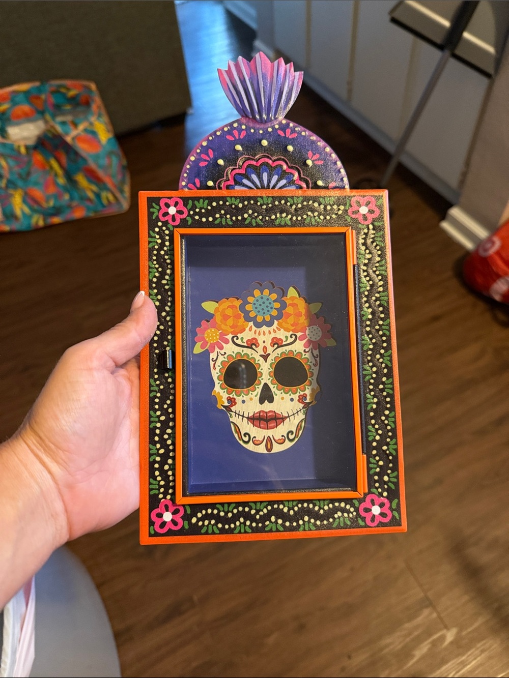 Ashland Multicolor Day of the Dead Sugar Skull Wall Niche